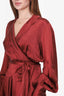 Zimmermann Burgundy Silk Wrap Dress Size 4