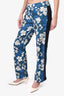 Smythe Blue Floral Tuxedo Pant Size 00