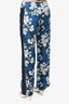 Smythe Blue Floral Tuxedo Pant Size 00