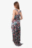 Tanya Taylor Green Floral High-Slit Dress Size 0