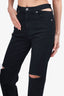 Helmut Lang Black Cut-Out Jeans Size 25