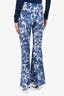 Stella McCartney Blue Animal Print Flare Pants Size XS