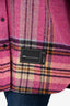 We11done Pink Wool Tartan Flannel Jacket Size L