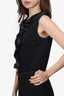 Fendi Black Ruffle Belted Jumpsuit Est. Size Small