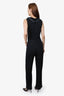 Fendi Black Ruffle Belted Jumpsuit Est. Size Small