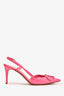 Valentino Pink Patent Leather V Logo Heels Size 36.5