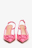 Valentino Pink Patent Leather V Logo Heels Size 36.5