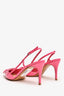 Valentino Pink Patent Leather V Logo Heels Size 36.5