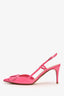 Valentino Pink Patent Leather V Logo Heels Size 36.5