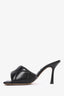 Bottega Veneta Black Padded Intrecciato Heeled Sandal Size 36.5