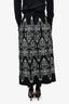 Alaia Black/White Damask Pattern Maxi Skirt Size 38