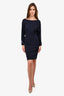 Gucci Blue Zip Up Shift Dress Size 40