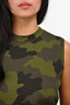 Christian Dior Green Camouflage Knit Top Size 4