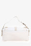 Versace White Leather/Canva Grace Medusa Print Shoulder Bag