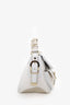 Versace White Leather/Canva Grace Medusa Print Shoulder Bag