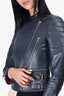 Celine Black Leather Biker Jacket Size 38