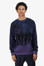 Louis Vuitton Navy/Purple Wool Plain Rainbow 'Brick Road' Pullover Size M Mens