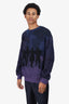 Louis Vuitton Navy/Purple Wool Plain Rainbow 'Brick Road' Pullover Size M Mens