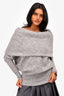 Acne Studios Grey Mohair/Wool 'Daze' Cold Shoulder Oversized Sweater Size XXS