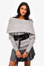 Acne Studios Grey Mohair/Wool 'Daze' Cold Shoulder Oversized Sweater Size XXS