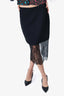 Nicholas Black Lace Hem Pencil Skirt Size 6