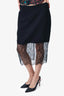 Nicholas Black Lace Hem Pencil Skirt Size 6