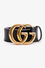 Gucci Black Leather GG Marmont Belt Size 70 (As Is)