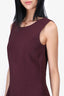 Prada Maroon Sleeveless Flare Shift Dress Size 38