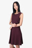 Prada Maroon Sleeveless Flare Shift Dress Size 38