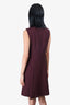 Prada Maroon Sleeveless Flare Shift Dress Size 38