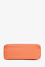 Hermès 2010 Orange Clemence Leather Kelly Retourne 35 Top Handle with Canvas Strap