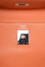 Hermès 2010 Orange Clemence Leather Kelly Retourne 35 Top Handle with Canvas Strap