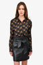 Smythe Black Multicolour Printed Button-Up Top Size M