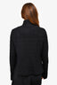 Akris Punto Black Cotton Knit Zip-Up Jacket Size 12 US