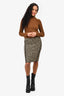 Balmain Black/Gold Tweed Pencil Skirt Size 44