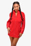 Salvatore Ferragamo Red Zipper Detailed Dress Size 44