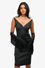 Prada Black Sweetheart Neckline Sleeveless Dress Size 38