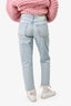 Off-White Blue Denim Distressed Cuff Jeans Size 37