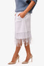 Issey Miyaki ME Light Grey Pleated Fringe Skirt Est. Size M