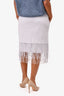 Issey Miyaki ME Light Grey Pleated Fringe Skirt Est. Size M