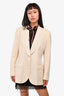 Dolce & Gabbana Cream Wool Blazer Size 48