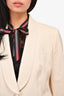 Dolce & Gabbana Cream Wool Blazer Size 48