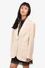 Dolce & Gabbana Cream Wool Blazer Size 48