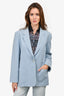 Max Mara Light Blue Textured Blazer Size 16 US