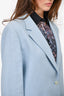 Max Mara Light Blue Textured Blazer Size 16 US