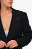 Escada Black Rose Patterned Blazer Size 44