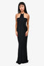 Donna Karan Black Ruched Maxi Dress Size L