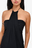 Donna Karan Black Ruched Maxi Dress Size L