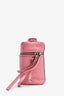 Miu Miu Pink Goatskin Leather Madras Top Handle with Strap