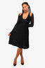 Opening Ceremony Black Mesh Knit Cut Out Midi Dress Size S